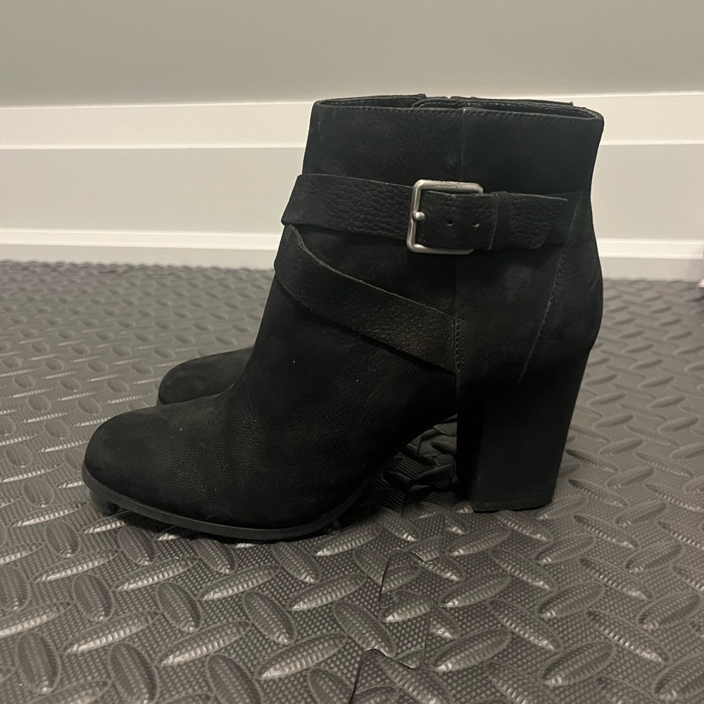 Cole Haan Black Ankle Booties with Buckle